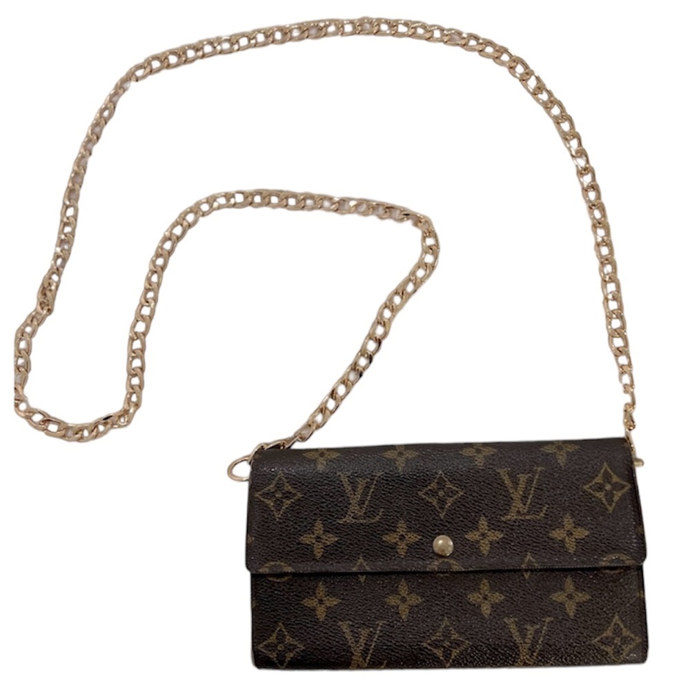 Louis Vuitton Monogram Sarah Wallet w/Brand New Fashion Chain - Great condition!